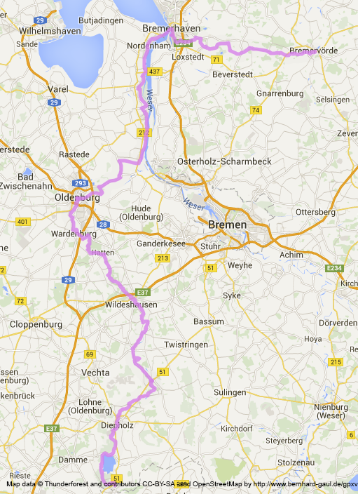 Karte der Tour