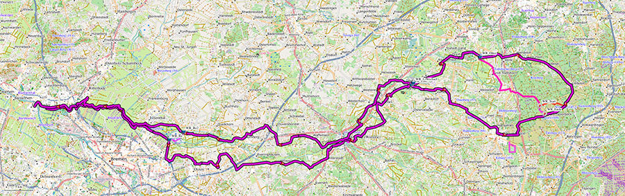 Karte der Tour